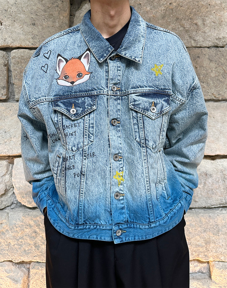 
                  
                    Load image into Gallery viewer, ANIME HAND-PAINTING DENIM JACKET / 313175251002
                  
                