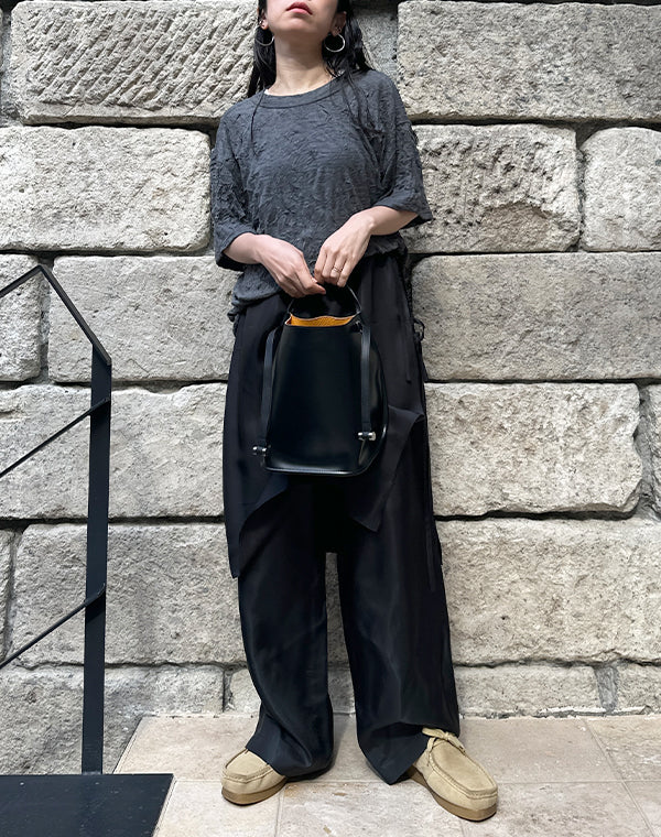 INSCRIRE アンスクリア｜Cupro Layered Pants 26SS-PT186｜GEA 