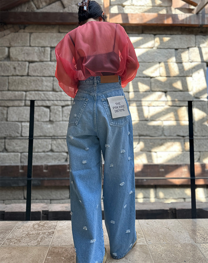 INSCRIRE アンスクリア｜Dot Hole Denim Pants IC261DAIDPT57｜GEA