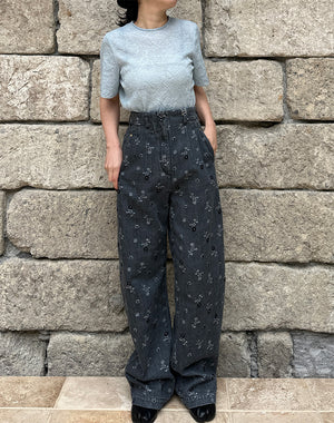 Mame Kurogouchi マメ クロゴウチ｜ Floral Jacquard Sheer Short