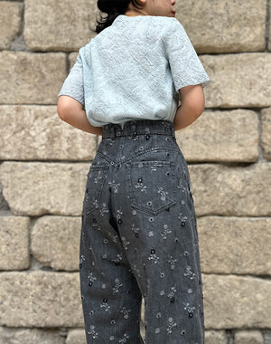 Mame Kurogouchi マメ クロゴウチ｜ Floral Jacquard High Waisted