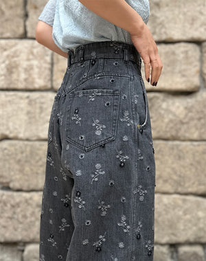 Mame Kurogouchi マメ クロゴウチ｜ Floral Jacquard Sheer Short