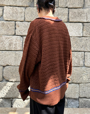 Kota Gushiken コウタグシケン｜Wrinkled Polo Cardigan KGAW25-K02