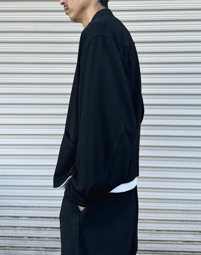 COMOLI コモリ｜ シルクネップ ジップショートジャケット D01-01007