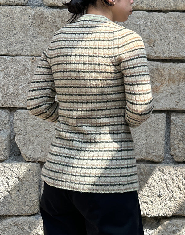 AURALEE オーラリー｜SHETLAND WOOL CASHMERE RIB KNIT CREW-NECK
