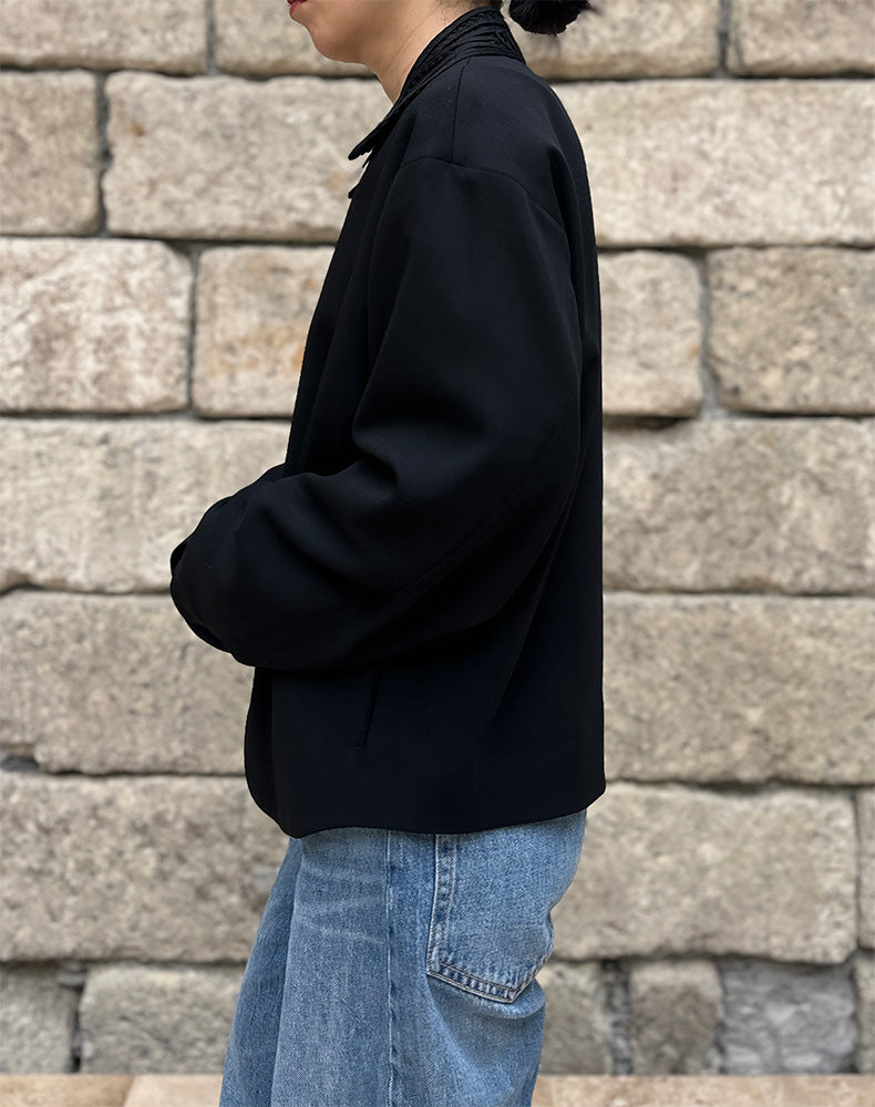 
                  
                    Load image into Gallery viewer, Wool Venetian Embroidery Collar Jacket / 313165252002
                  
                