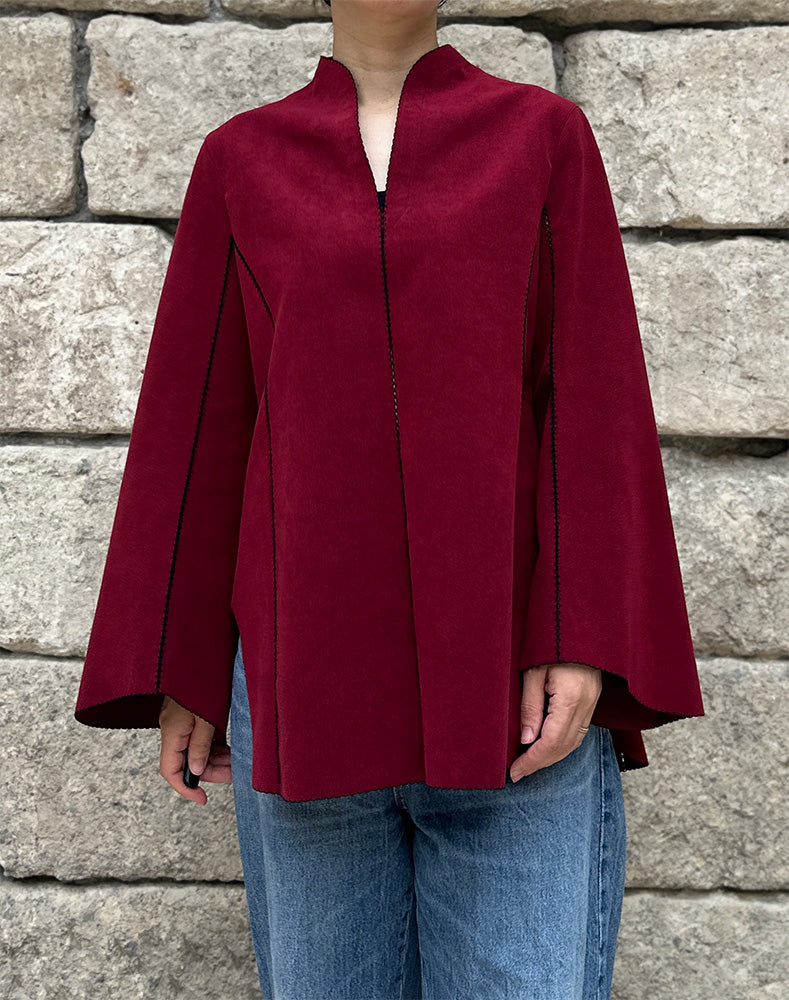 
                  
                    Load image into Gallery viewer, Synthetic Leather Fancy Ftitch Top / 301165252005
                  
                