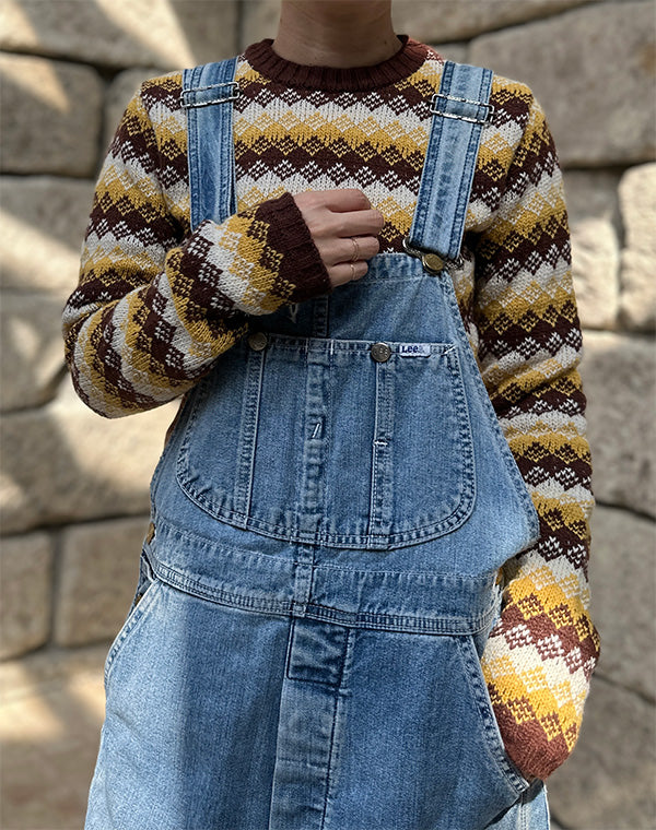 
                  
                    Load image into Gallery viewer, CASHMERE JACQUARD KNIT CROPPED P/O / 301178252001
                  
                