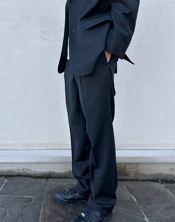 
                  
                    Load image into Gallery viewer, BLUEFACED WOOL TWO-TUCK SLACKS / 315192252003
                  
                