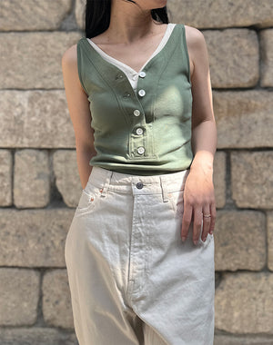 AURALEE ORGANIC SOFT RIB TANK TOP ターコイズ AURALEE 「ORGANIC SOFT RIB TANK / DUSTY YELLOW」 – SISTER