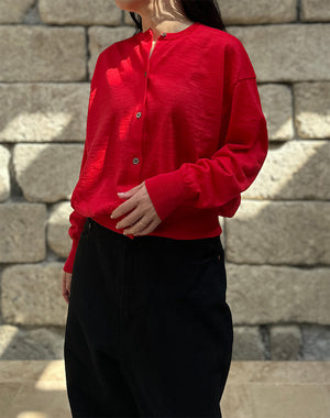 BATONER バトナー｜ Women CHOMA CREW NECK CARDIGAN BN-26SL-040｜GEA