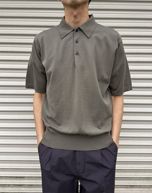 AURALEE オーラリー｜GIZA HIGH GAUGE KNIT POLO A26SP03KA｜GEA