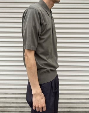 AURALEE オーラリー｜GIZA HIGH GAUGE KNIT POLO A26SP03KA｜GEA