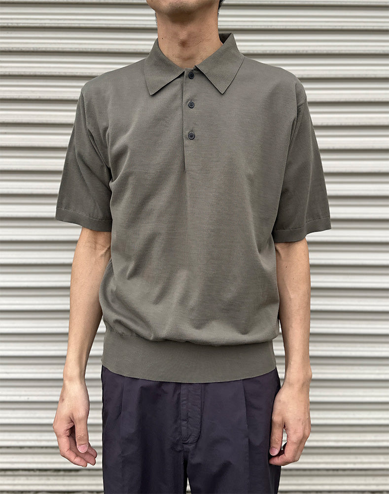 AURALEE オーラリー｜GIZA HIGH GAUGE KNIT POLO A26SP03KA｜GEA