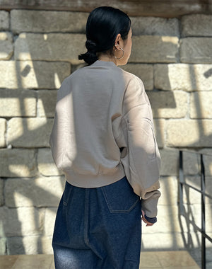 Mame Kurogouchi / Floral Motif Embroidered Sweatshirts