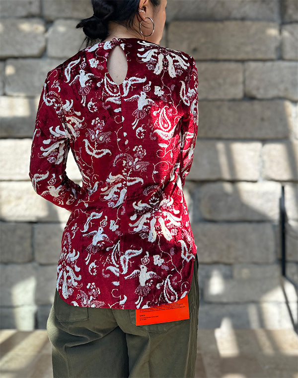 Mame Kurogouchi / Velour Jersey Top / 301165252008 – satoseni