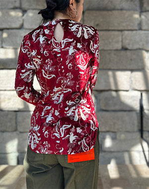 Mame Kurogouchi / Velour Jersey Top / 301165252008 – satoseni