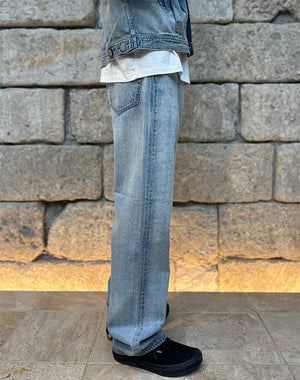 AURALEE オーラリー｜Men FADED SELVEDGE LIGHT DENIM PANTS A26SB01DE