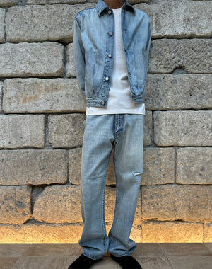 AURALEE オーラリー｜FADED SELVEDGE LIGHT DENIM BLOUSON A26SB01DE