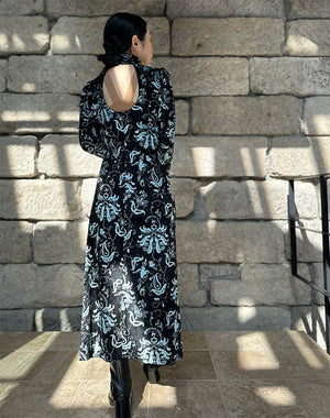 ★mame kurogouchi完売Pedicel Jerseyハイネックドレス Velour Jersey High Neck Dress(1 BLACK): Mame Kurogouchi