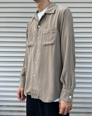 NEEDLES / Open Collar Shirt - Faulourd Stripe Jacquard