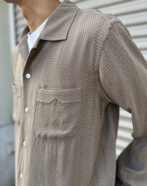 NEEDLES / Open Collar Shirt - Faulourd Stripe Jacquard