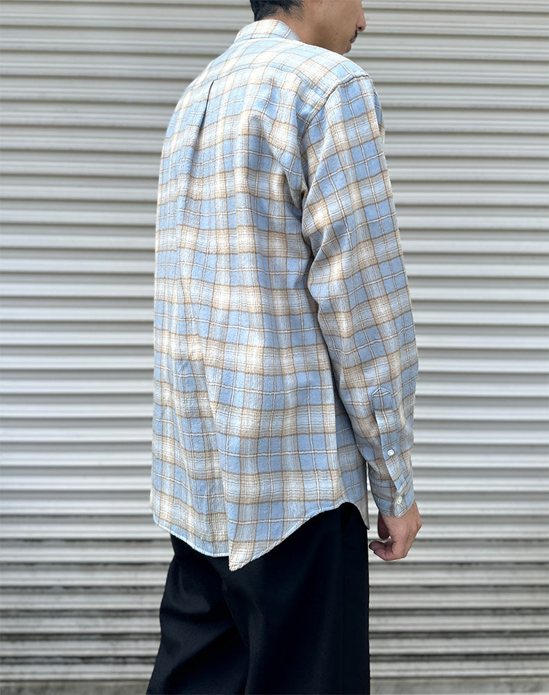 
                  
                    Load image into Gallery viewer, AIRY WOOL CHECK SHIRT / 311192252002
                  
                