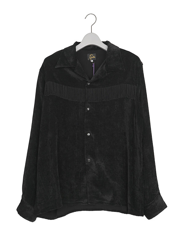 トップス Needles open-collar rayon western shirt NEEDLES ニードルズ｜Fringe Open Collar Shirt - Rayon Corduroy