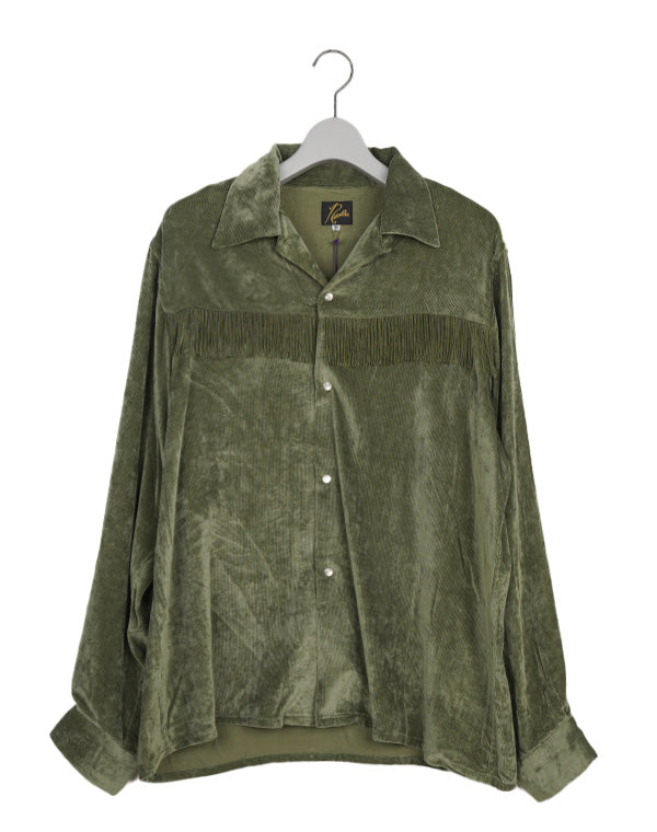 NEEDLES ニードルズ｜Fringe Open Collar Shirt - Rayon Corduroy