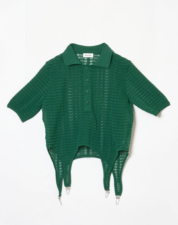 Chika Kisada / SHEER POLO KNIT / CK-26072 – satoseni online store