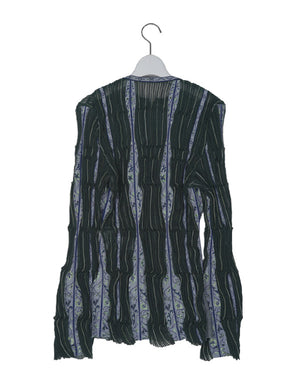 Mame Kurogouchi / Fluid Jacquard Knit Cardigan / MM26FW-KN080