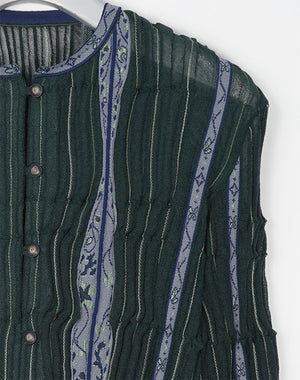 Mame Kurogouchi / Fluid Jacquard Knit Cardigan / MM26FW-KN080