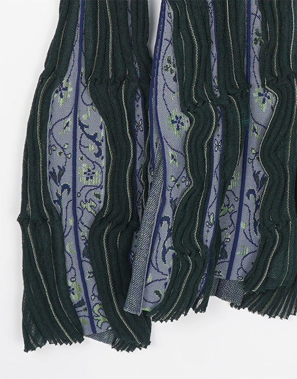 Mame Kurogouchi / Fluid Jacquard Knit Cardigan / MM26FW-KN080