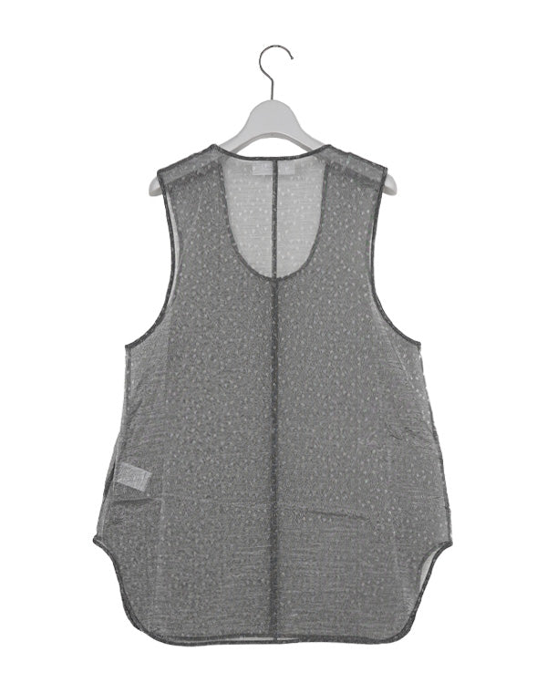 Mame Kurogouchi / Floral Jacquard Sheer Sleeveless Top / MM26FW
