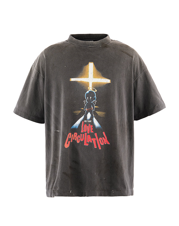 SAINT Mxxxxxx / SM-MK1-0000-001/SS T-SHIRT/LOVE CIRCULATION/BLACK