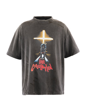 SAINT Mxxxxxx / SM-MK1-0000-001/SS T-SHIRT/LOVE CIRCULATION/BLACK