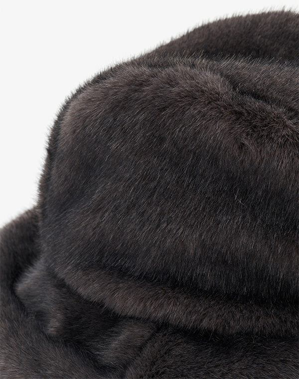 
                  
                    Load image into Gallery viewer, FAUX MINK FUR BALLOON HAT / 327161252004
                  
                