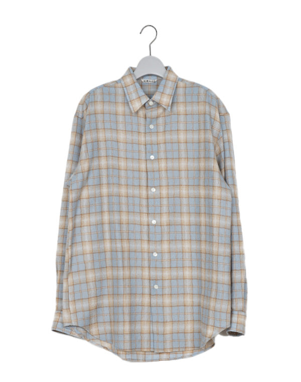 AURALEE / AIRY WOOL CHECK SHIRT / A25AS01WN – satoseni online