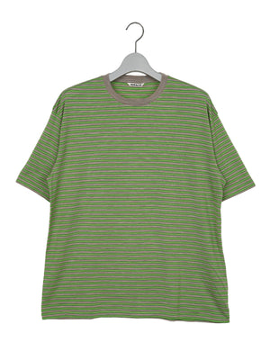 AURALEE / SOFT SMOOTH WOOL STRIPE JERSEY TEE / A26AT02BT