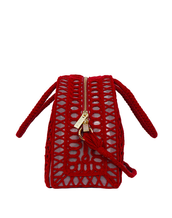 
                  
                    Load image into Gallery viewer, Cording Embroidery Demi Lune Handbag / 335165252002
                  
                