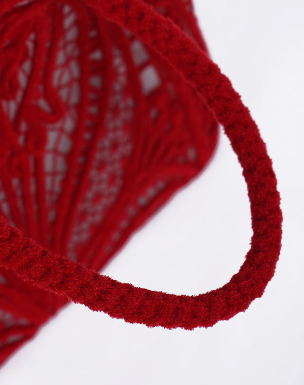 
                  
                    Load image into Gallery viewer, Cording Embroidery Demi Lune Handbag / 335165252002
                  
                