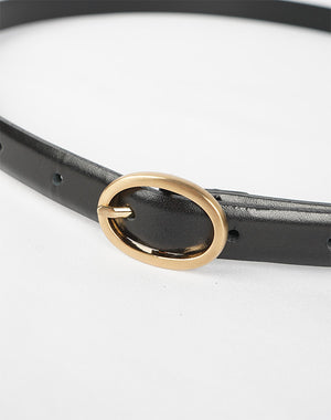 Mame Kurogouchi / Cow Hide Leather Narrow Belt / MM26SS-AC306