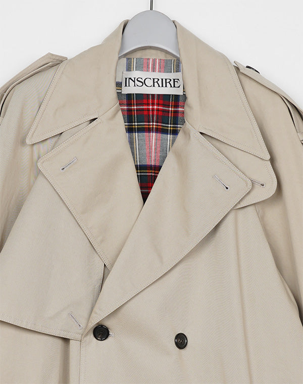
                  
                    Load image into Gallery viewer, Cotton Short Trench Coat / 314342252001
                  
                