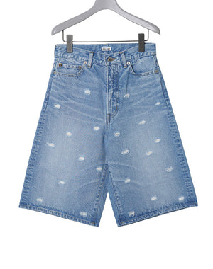 【極美品】INSCRIRE アンスクリア デニム バギー ショートパンツ 35 INSCRIRE アンスクリア｜Dot Hole Denim Shorts IC261DAIDPT58｜GEA