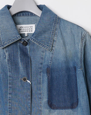 メゾンマルジェラ 22SS バンドカラー デニム ウエスタン シャツ 再構築 Maison Margiela（旧Maison Martin Margiela） - メゾンマルジェラ