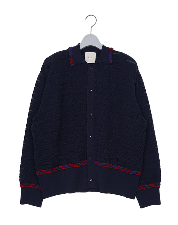 kotagushiken 25SS カーディガン Kota Gushiken コウタグシケン｜Wrinkled Polo Cardigan KGAW25-K02