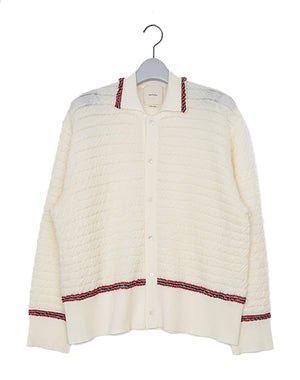 Kota Gushiken コウタグシケン|Wrinkled Polo Cardigan KGAW25-K02 Kota Gushiken コウタグシケン|Wrinkled Polo Cardigan KGAW25-K02
