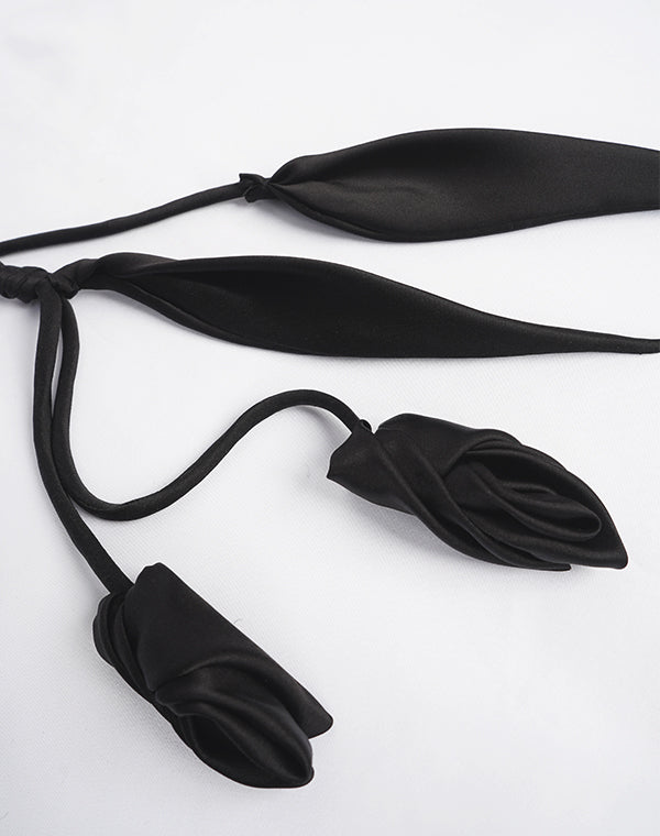 Mame Kurogouchi / Floral Motif Silk Belt / MM26SS-AC313 – satoseni ...