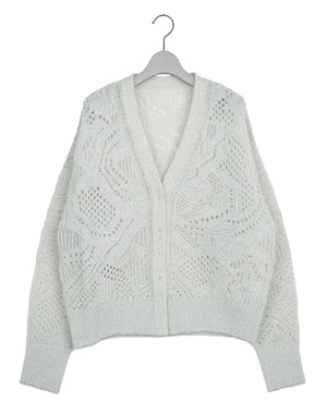 Mame Kurogouchi マメ クロゴウチ｜Shimmering Knit Cardigan MM26SS