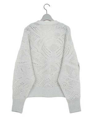 【新品未使用】maracas rib knit Shimmering Knit Cardigan 6S／MM26SS
